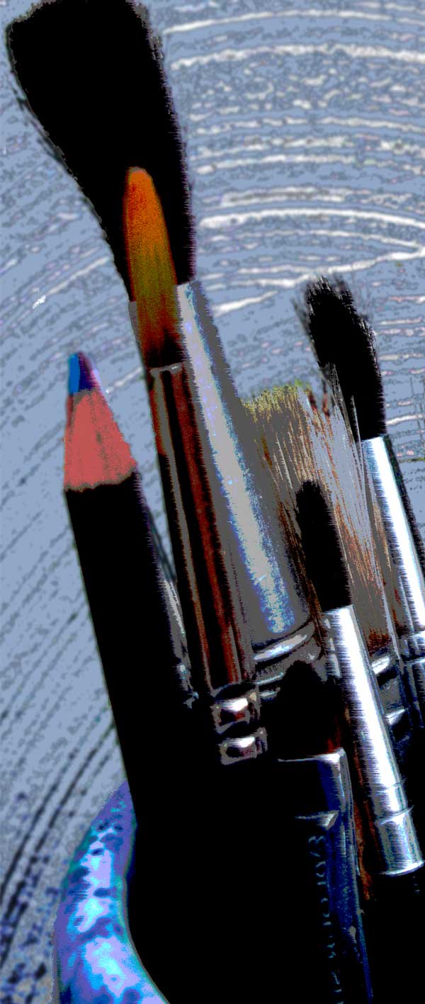 Photo of my brushes edited in photoshop