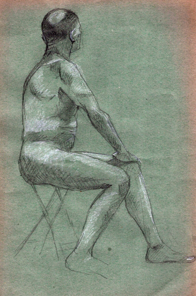 life drawing sugar paper white highlights